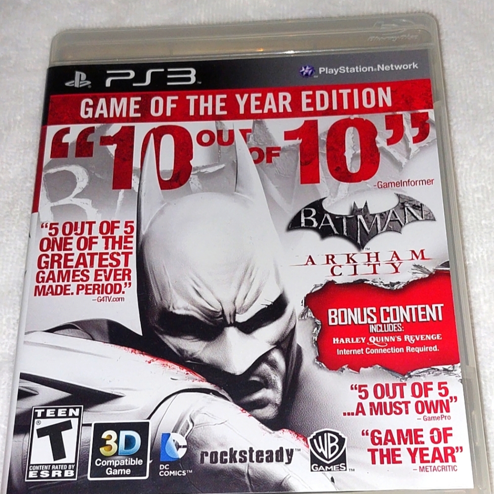 PLAYSTATION 3 (PS3) BATMAN ARKHAM CITY VIDEO GAME IN CASE WITH MANUAL